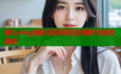 糖心vlog精彩演员阵容全揭秘与角色解析
