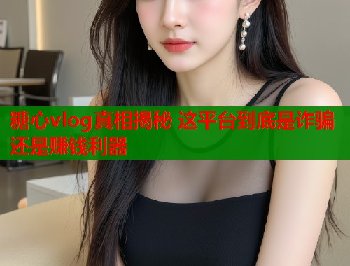 糖心vlog真相揭秘 这平台到底是诈骗还是赚钱利器  第2张