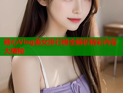 糖心Vlog美女排行榜全解析精彩内容大揭秘  第1张